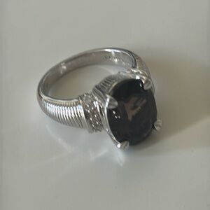 Judith Ripka Ginger Smoky Quartz Sterling Silver Ring